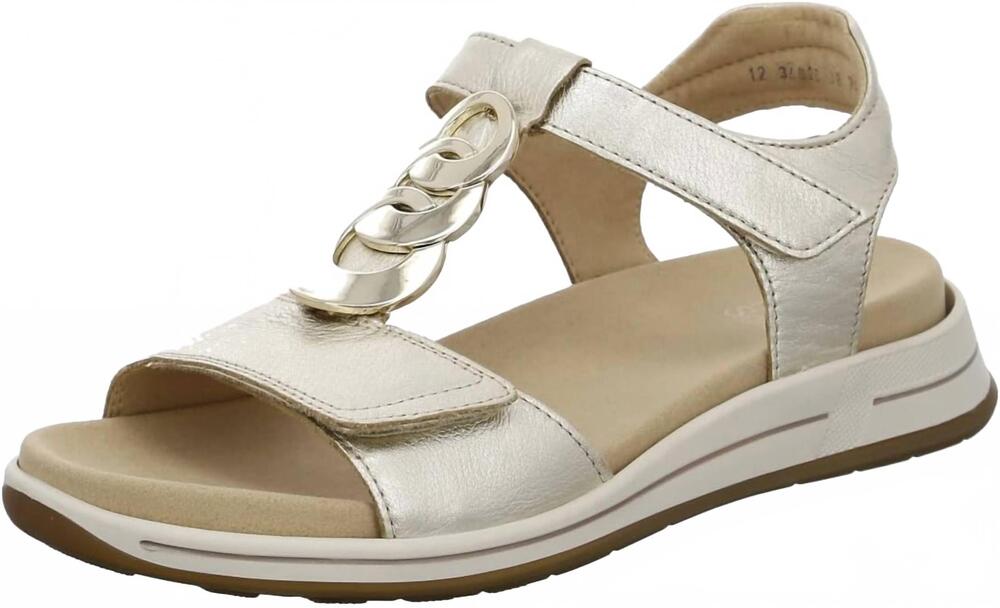 NEW ARA women's osaka sandal in metallic gold